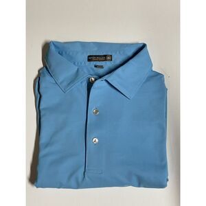 Peter Millar Summer Comfort Polo Golf Shirt Performance Blue‎ XL